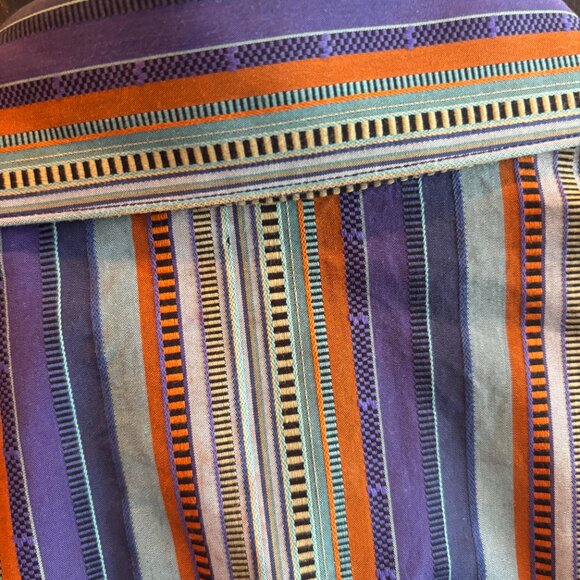 Colorful Stripe Robert Graham Men's Shirt with Flip Cuffs Large - Picture 8 of 8